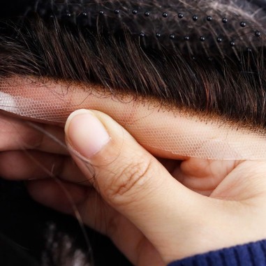 Clearance Fine Mono with Poly in Perimeter and Lace Front | 8''*8.5'',  8''*10'' Clearance Fine Mono with Poly in Perimeter and Lace Front | 8''*8.5'',  8''*10''