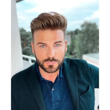 Upgrade Mirage Toupee for Men | Ultra-Thin Skin Base, V-Loop & Split K Upgrade Mirage Toupee for Men | Ultra-Thin Skin Base, V-Loop & Split K