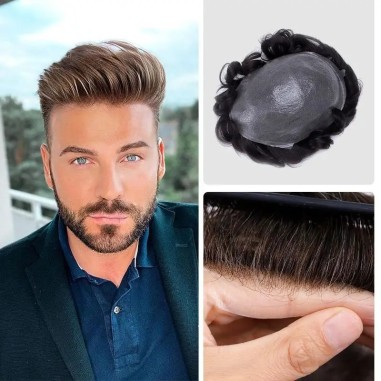 Upgrade Mirage Toupee for Men | Ultra-Thin Skin Base, V-Loop & Split K Upgrade Mirage Toupee for Men | Ultra-Thin Skin Base, V-Loop & Split K