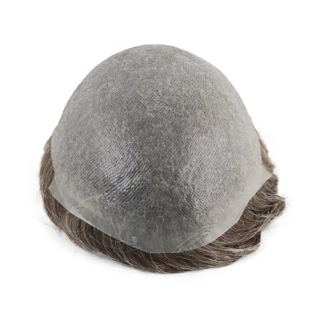 3-Piece Single-knotted Mirage | Toupee for Men | 0.06-0.08mm Full Super Thin Skin Base | Thicker Hair and More Durable