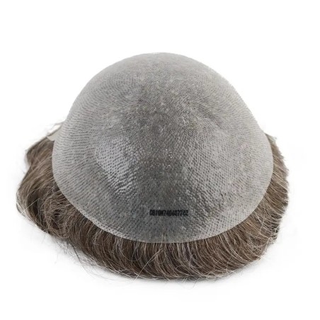 3-Piece Single-knotted Mirage | Toupee for Men | 0.06-0.08mm Full Super Thin Skin Base | Thicker Hair and More Durable