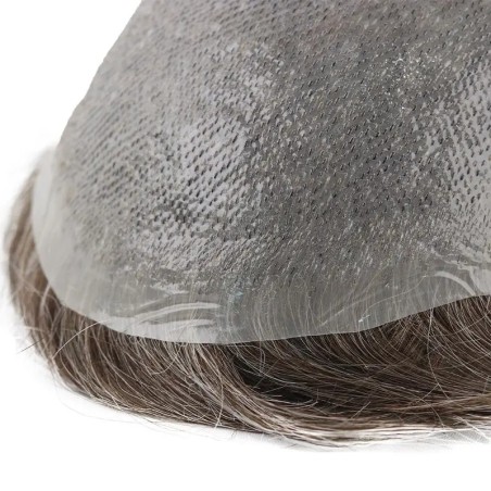 3-Piece Single-knotted Mirage | Toupee for Men | 0.06-0.08mm Full Super Thin Skin Base | Thicker Hair and More Durable