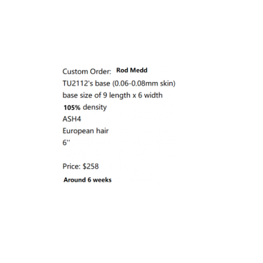 2 Custom Hair Systems for Rob Medd & Rick Edson + one Repaire hair system