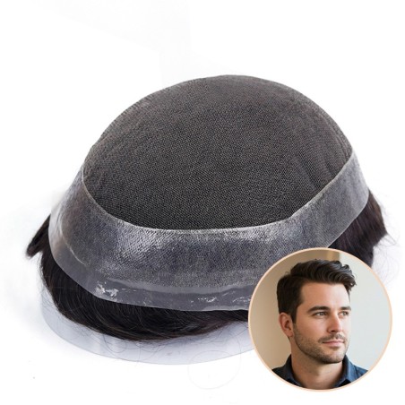 Light Crius | Ultra-Natural See-Through Hair | Breathable French Lace Center with Durable Poly Perimeter