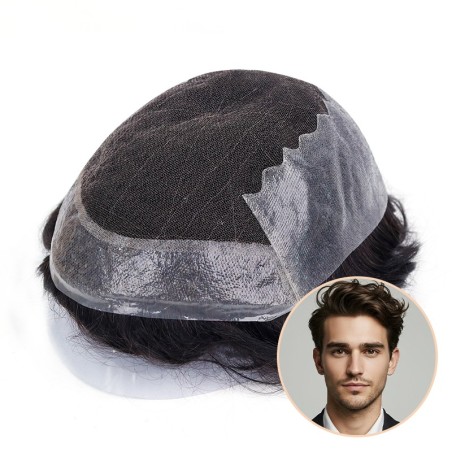 Upgrade Ares | Ultra-Natural See-Through Hair| French Lace Center with Skin Perimeter