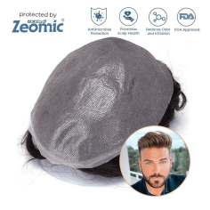 Zeo-Mirage | Antimicrobial Hair Replacement System for Men In 610 color