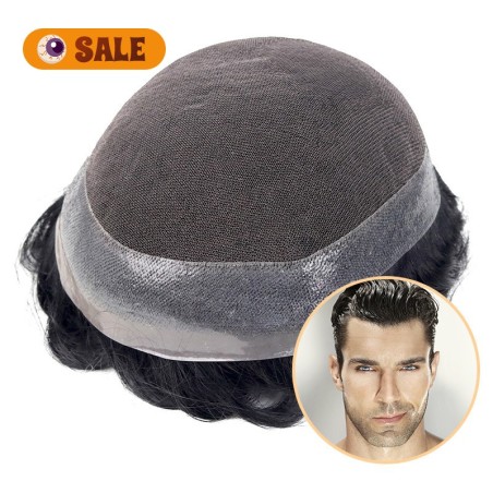 Best for Traveling Easily Styled Half Wig for Men  - Lavividhair