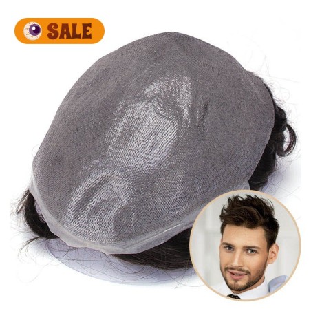 Upgrade Mirage Toupee for Men | Ultra-Thin Skin Base, V-Loop & Split K