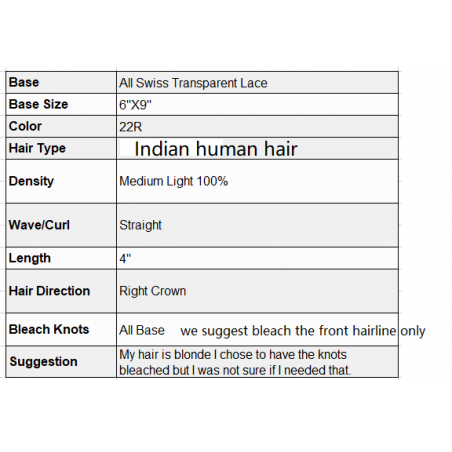Custom Made Hair System