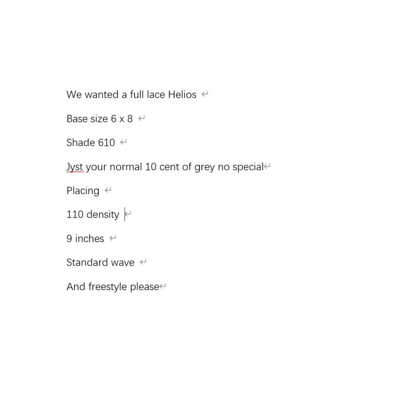 Custom Made Hair System