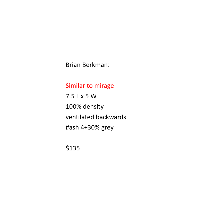 Custom Made Hait System for Brian Berkman