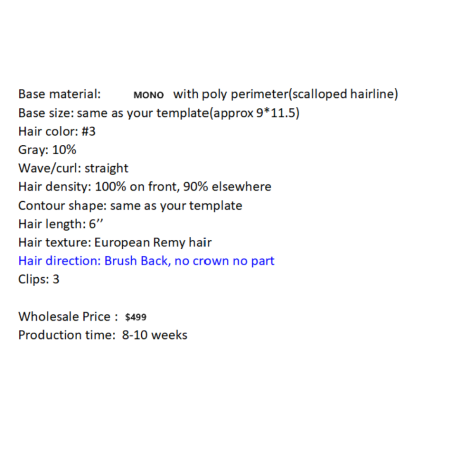 Custom made Hair Systems