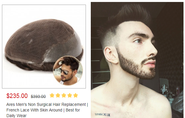 ares lace front toupee