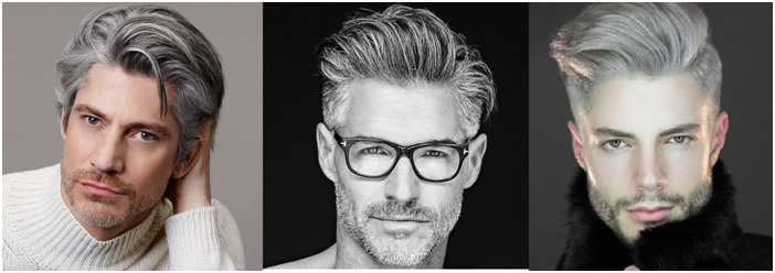 men's gray hair look