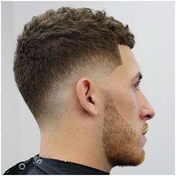 Mid fade men's hair